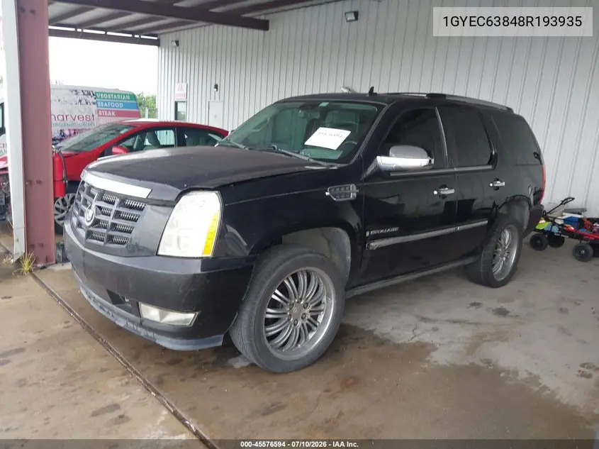 2008 Cadillac Escalade VIN: 1GYEC63848R193935 Lot: 45576594
