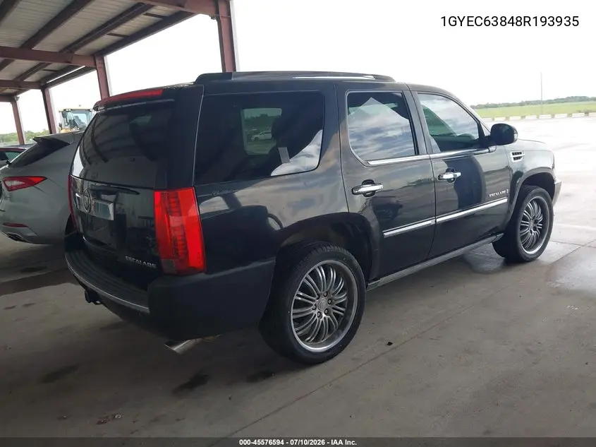 2008 Cadillac Escalade VIN: 1GYEC63848R193935 Lot: 45576594