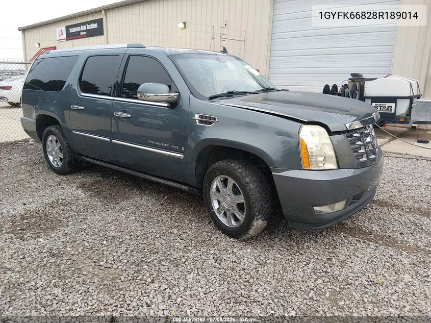 2008 Cadillac Escalade Esv VIN: 1GYFK66828R189014 Lot: 45579168