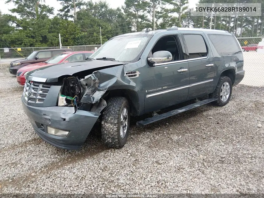 2008 Cadillac Escalade Esv VIN: 1GYFK66828R189014 Lot: 45579168