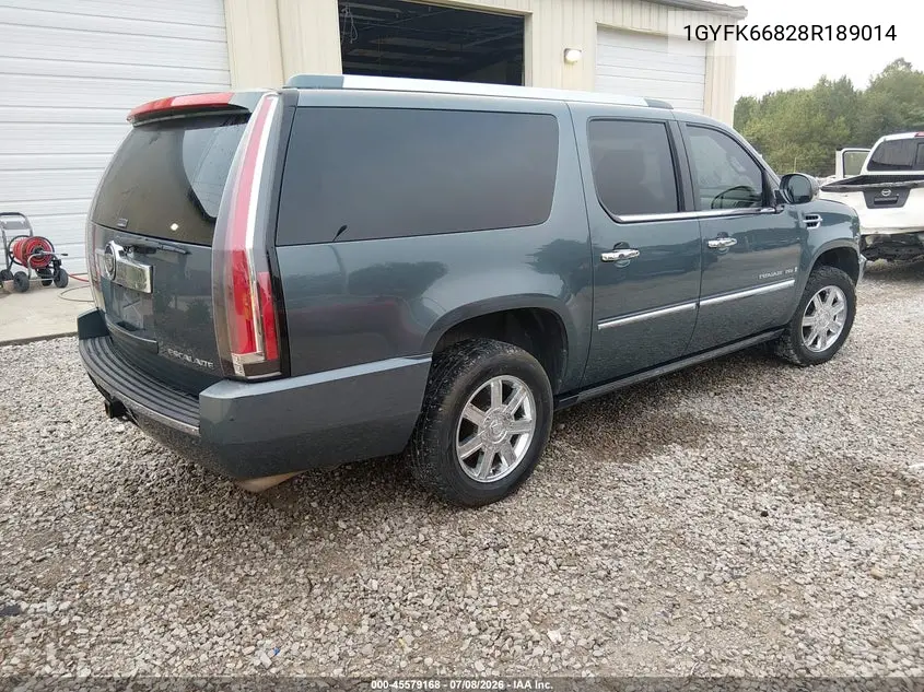 2008 Cadillac Escalade Esv VIN: 1GYFK66828R189014 Lot: 45579168