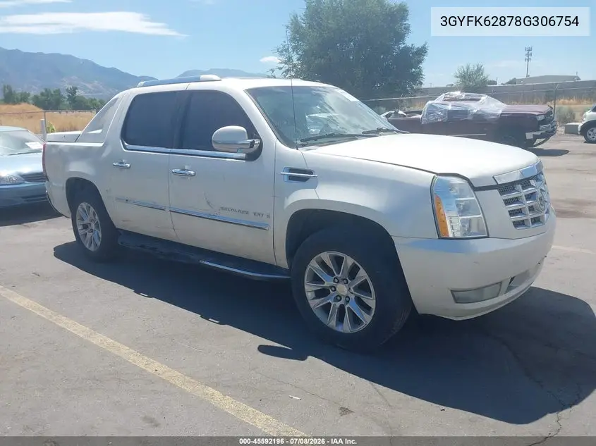 2008 Cadillac Escalade Ext Standard VIN: 3GYFK62878G306754 Lot: 45592196