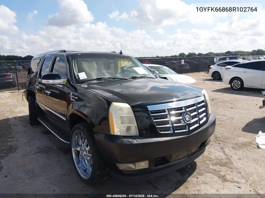 2008 Cadillac Escalade Esv VIN: 1GYFK66868R102764 Lot: 45606250
