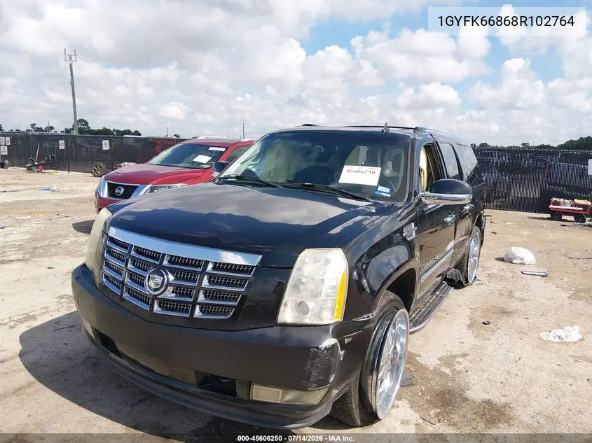 2008 Cadillac Escalade Esv VIN: 1GYFK66868R102764 Lot: 45606250