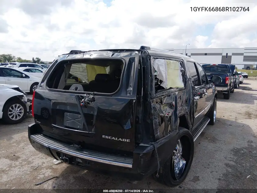 2008 Cadillac Escalade Esv VIN: 1GYFK66868R102764 Lot: 45606250