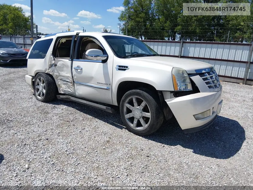 2008 Cadillac Escalade VIN: 1GYFK63848R174745 Lot: 45607688