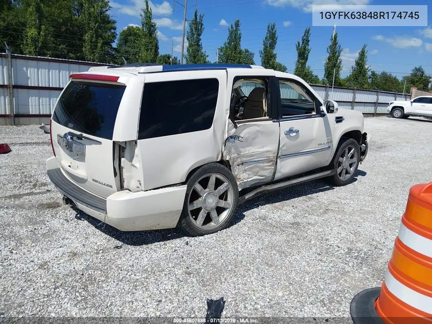 2008 Cadillac Escalade VIN: 1GYFK63848R174745 Lot: 45607688