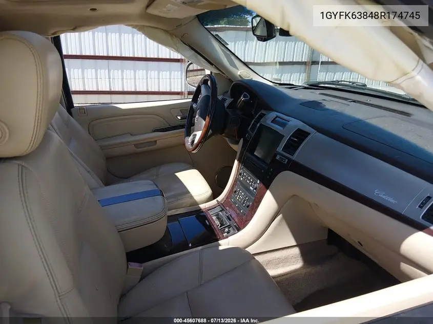 2008 Cadillac Escalade VIN: 1GYFK63848R174745 Lot: 45607688