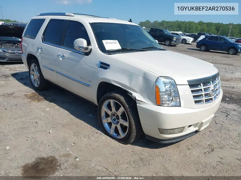 2010 Cadillac Escalade Luxury VIN: 1GYUKBEF2AR270536 Lot: 45560280