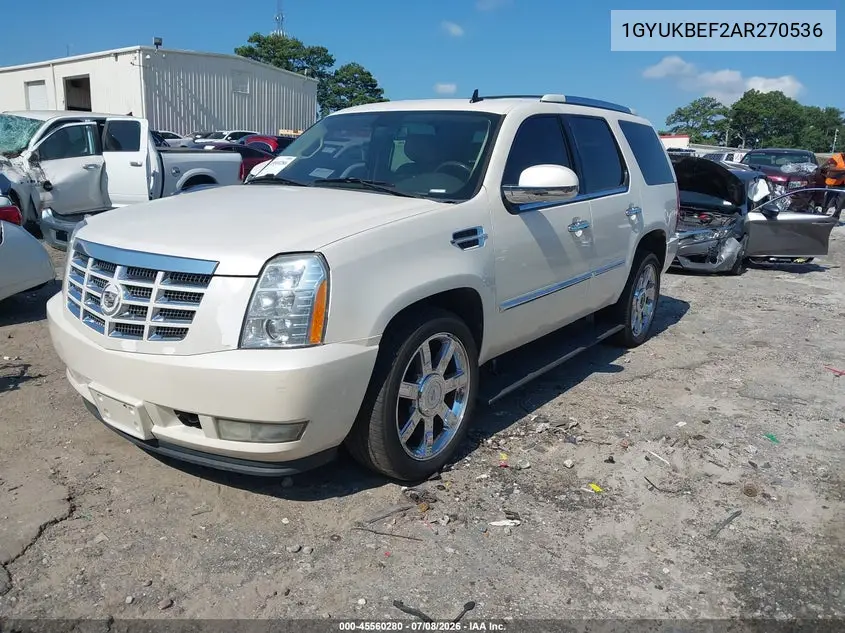 2010 Cadillac Escalade Luxury VIN: 1GYUKBEF2AR270536 Lot: 45560280