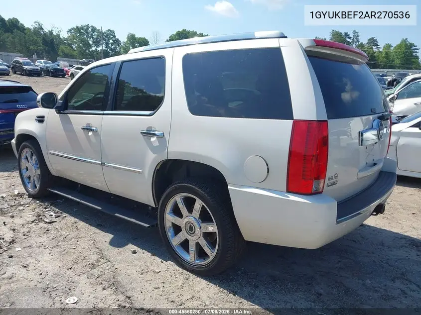 2010 Cadillac Escalade Luxury VIN: 1GYUKBEF2AR270536 Lot: 45560280