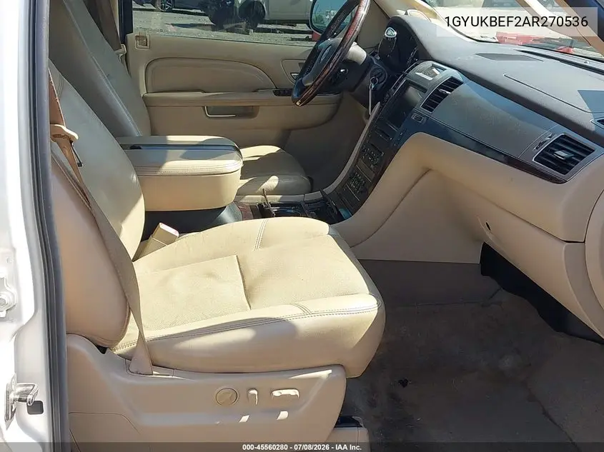 2010 Cadillac Escalade Luxury VIN: 1GYUKBEF2AR270536 Lot: 45560280