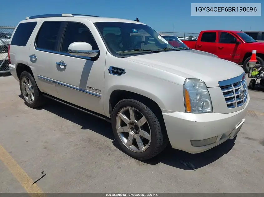 2011 Cadillac Escalade Premium VIN: 1GYS4CEF6BR190696 Lot: 45520913