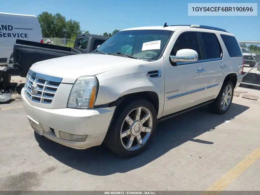 2011 Cadillac Escalade Premium VIN: 1GYS4CEF6BR190696 Lot: 45520913