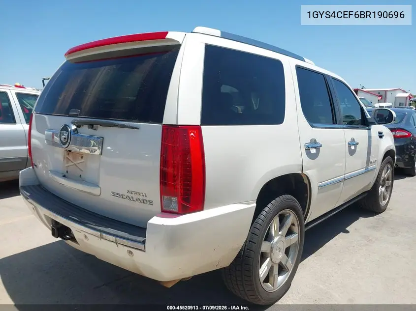 2011 Cadillac Escalade Premium VIN: 1GYS4CEF6BR190696 Lot: 45520913