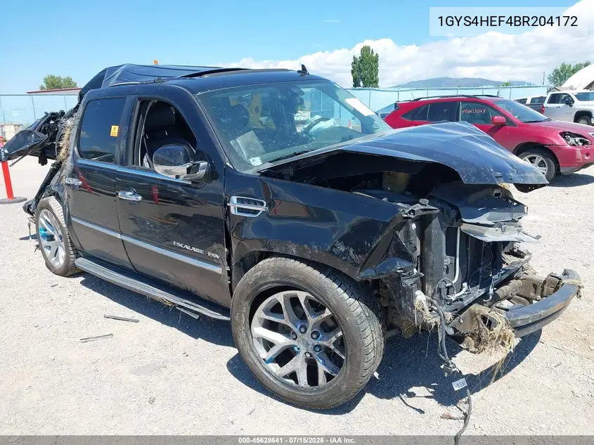 2011 Cadillac Escalade Esv Luxury VIN: 1GYS4HEF4BR204172 Lot: 45628641