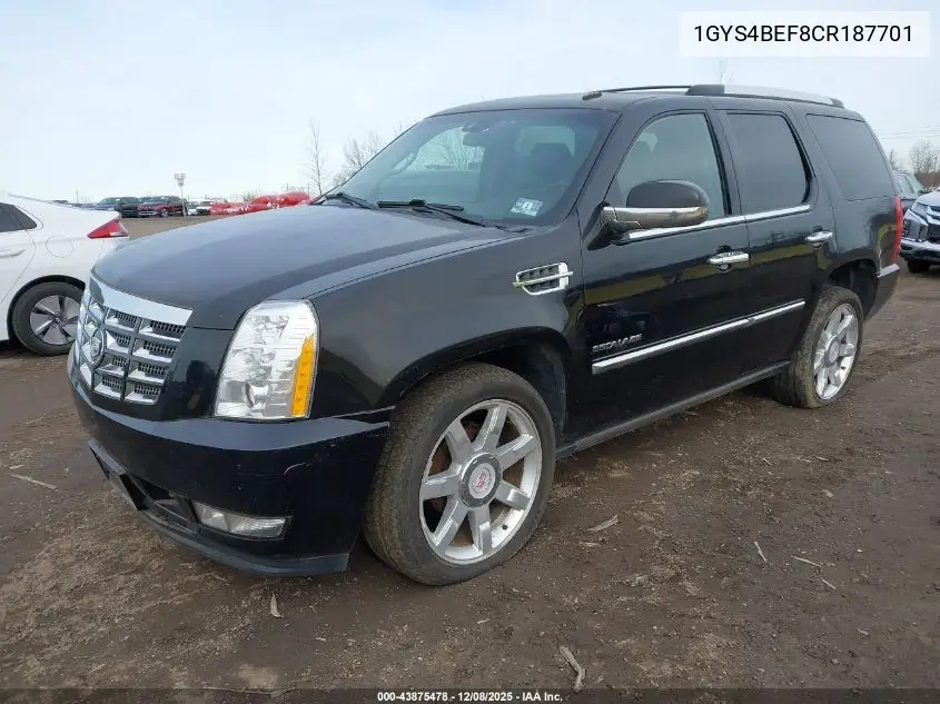1GYS4BEF8CR187701 2012 Cadillac Escalade Luxury