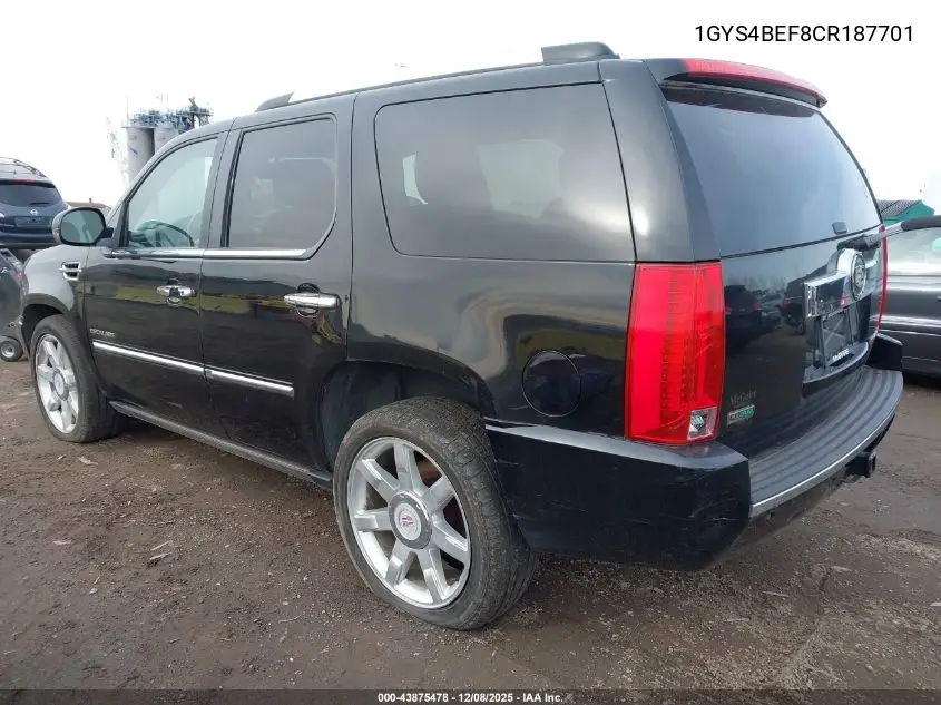 1GYS4BEF8CR187701 2012 Cadillac Escalade Luxury