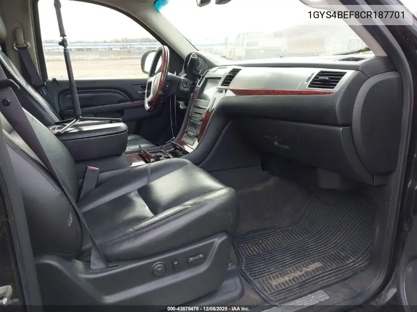 1GYS4BEF8CR187701 2012 Cadillac Escalade Luxury