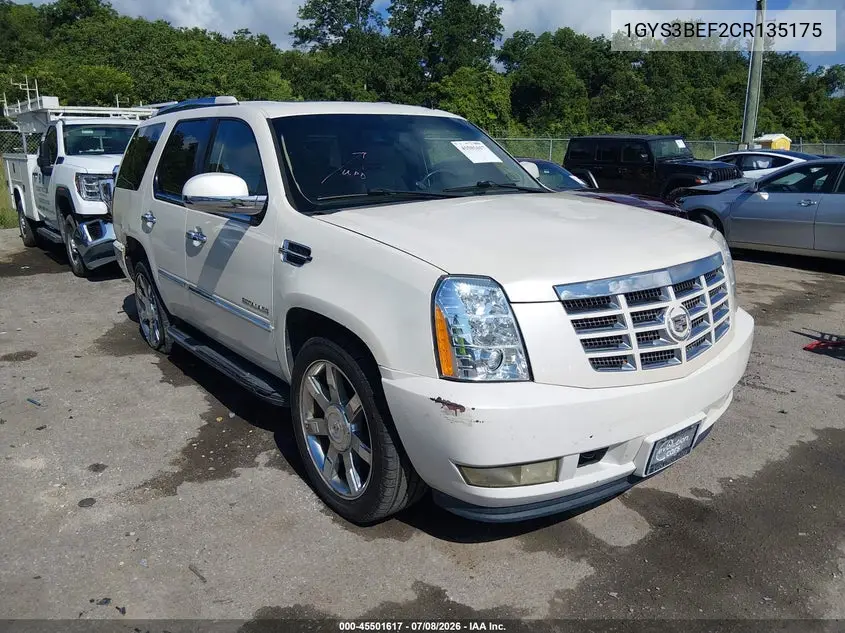 2012 Cadillac Escalade Luxury VIN: 1GYS3BEF2CR135175 Lot: 45501617