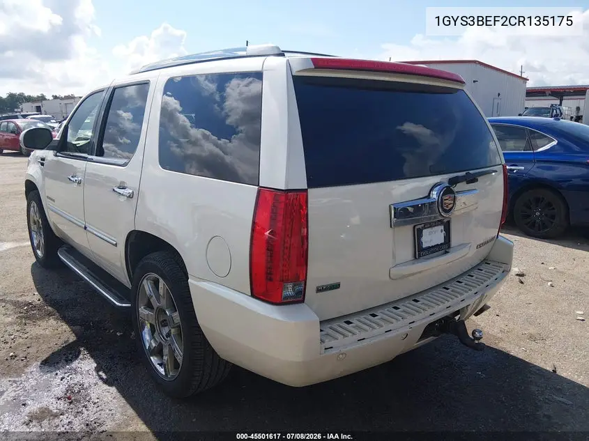 2012 Cadillac Escalade Luxury VIN: 1GYS3BEF2CR135175 Lot: 45501617