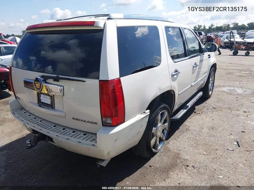 2012 Cadillac Escalade Luxury VIN: 1GYS3BEF2CR135175 Lot: 45501617