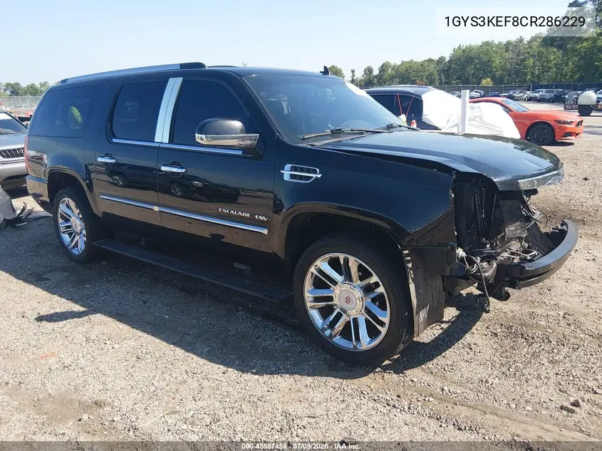 2012 Cadillac Escalade Esv Platinum Edition VIN: 1GYS3KEF8CR286229 Lot: 45557456