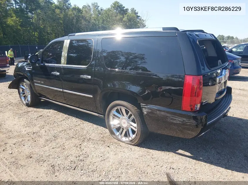 2012 Cadillac Escalade Esv Platinum Edition VIN: 1GYS3KEF8CR286229 Lot: 45557456