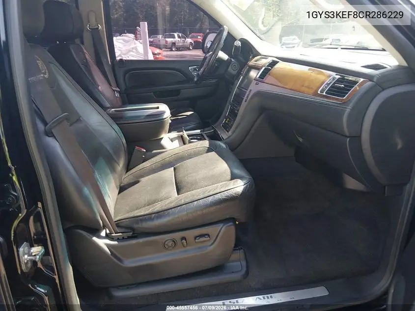 2012 Cadillac Escalade Esv Platinum Edition VIN: 1GYS3KEF8CR286229 Lot: 45557456