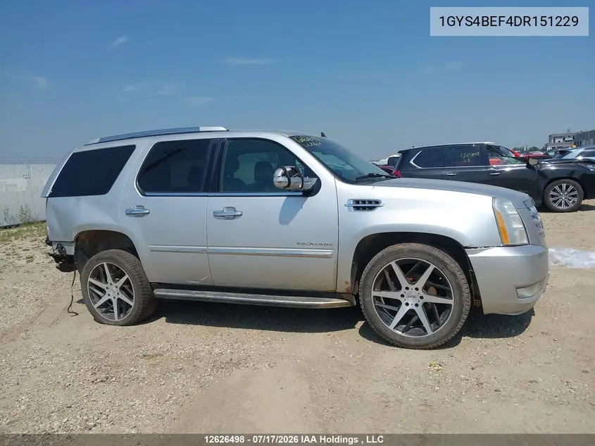2013 Cadillac Escalade VIN: 1GYS4BEF4DR151229 Lot: 12626498x