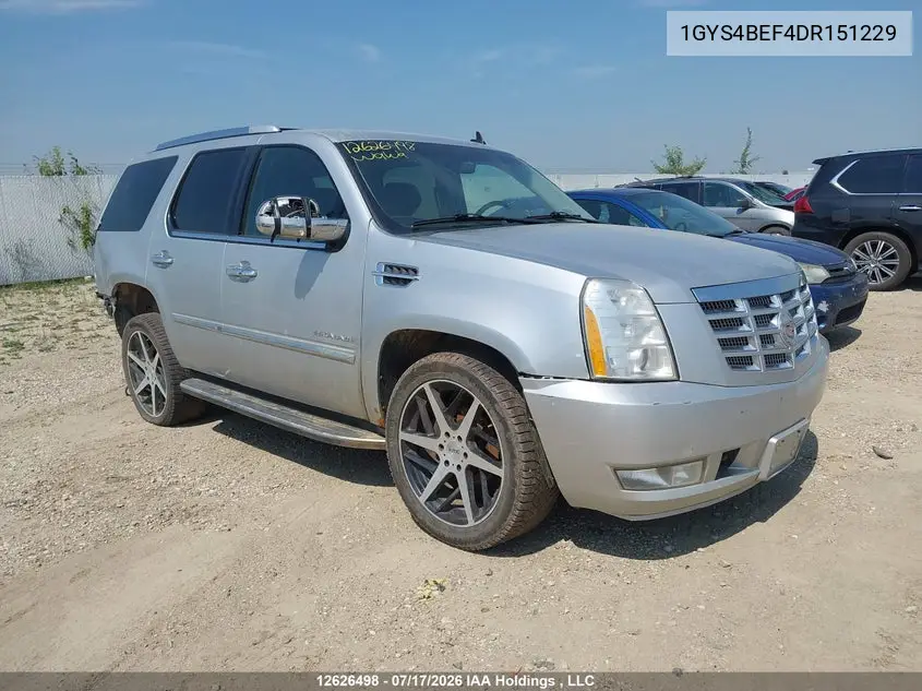 2013 Cadillac Escalade VIN: 1GYS4BEF4DR151229 Lot: 12626498x