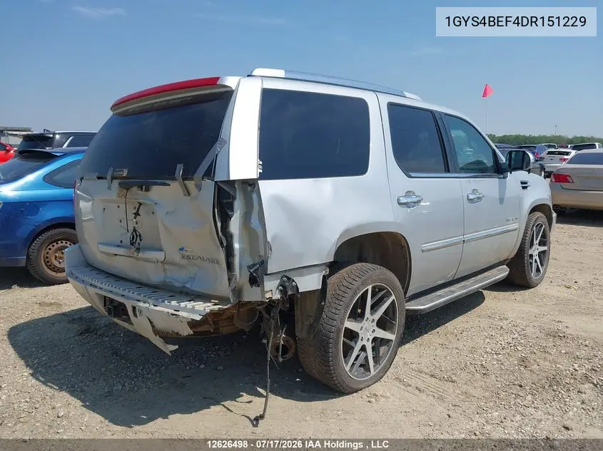 2013 Cadillac Escalade VIN: 1GYS4BEF4DR151229 Lot: 12626498x