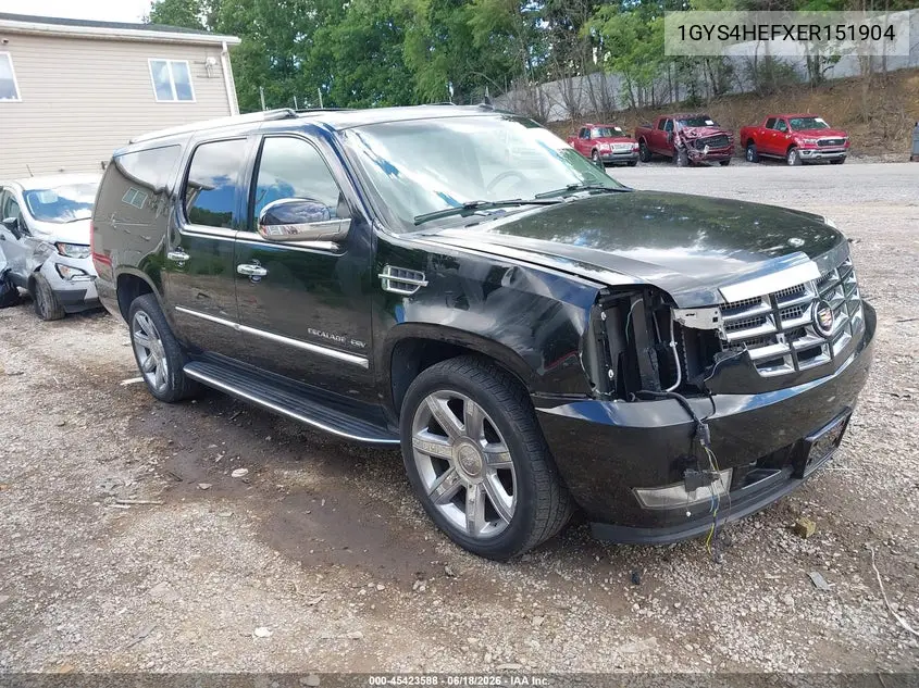 2014 Cadillac Escalade Esv Luxury VIN: 1GYS4HEFXER151904 Lot: 45423588