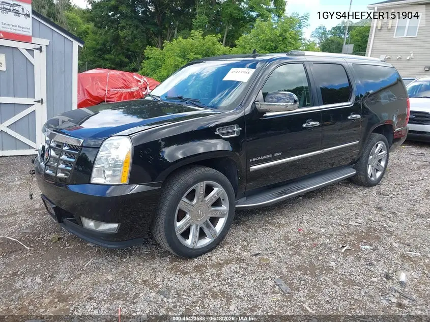 2014 Cadillac Escalade Esv Luxury VIN: 1GYS4HEFXER151904 Lot: 45423588