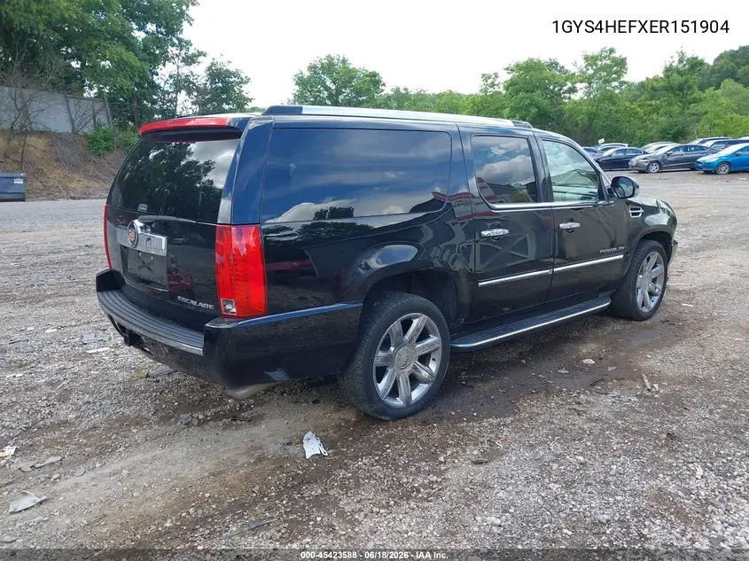 2014 Cadillac Escalade Esv Luxury VIN: 1GYS4HEFXER151904 Lot: 45423588