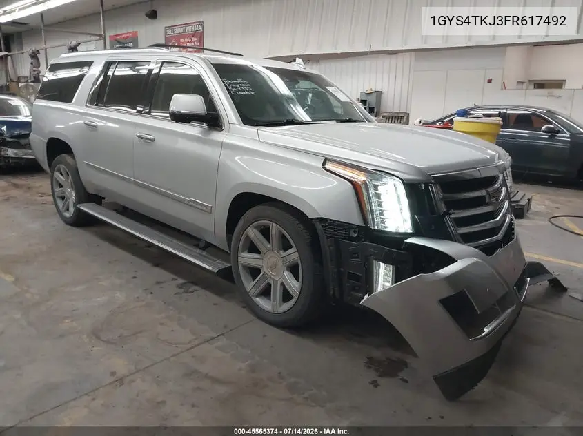 2015 Cadillac Escalade Esv Premium VIN: 1GYS4TKJ3FR617492 Lot: 45565374