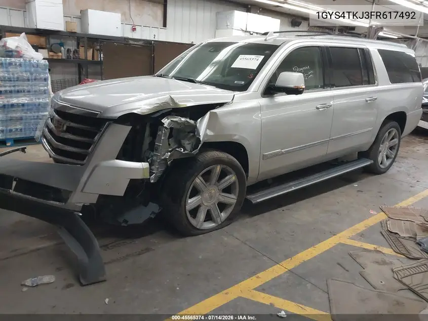 2015 Cadillac Escalade Esv Premium VIN: 1GYS4TKJ3FR617492 Lot: 45565374