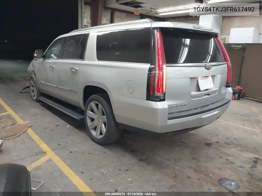 2015 Cadillac Escalade Esv Premium VIN: 1GYS4TKJ3FR617492 Lot: 45565374