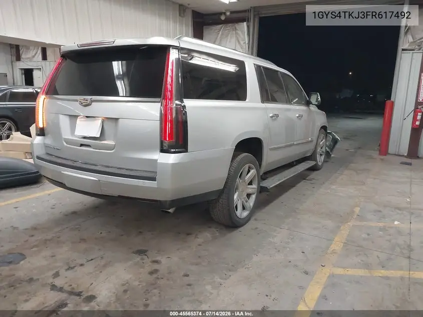 2015 Cadillac Escalade Esv Premium VIN: 1GYS4TKJ3FR617492 Lot: 45565374