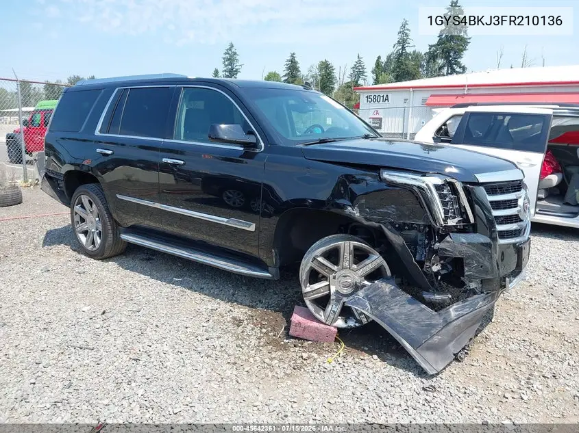 1GYS4BKJ3FR210136 2015 Cadillac Escalade Luxury