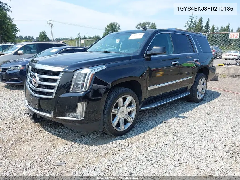 1GYS4BKJ3FR210136 2015 Cadillac Escalade Luxury