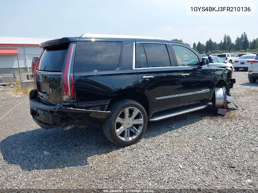 1GYS4BKJ3FR210136 2015 Cadillac Escalade Luxury