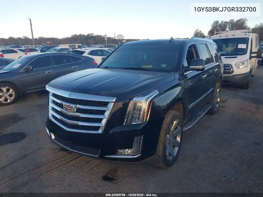1GYS3BKJ7GR332700 2016 Cadillac Escalade Luxury Collection