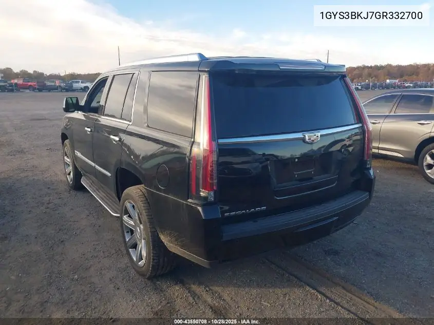 1GYS3BKJ7GR332700 2016 Cadillac Escalade Luxury Collection