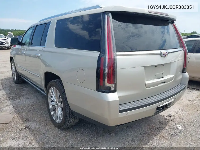 2016 Cadillac Escalade Esv Premium Collection VIN: 1GYS4JKJ0GR383351 Lot: 45561834