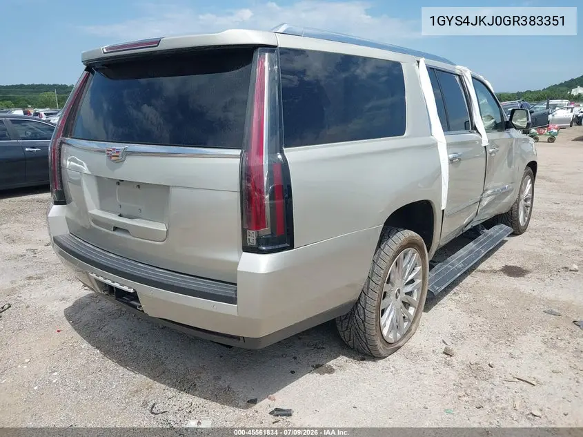 2016 Cadillac Escalade Esv Premium Collection VIN: 1GYS4JKJ0GR383351 Lot: 45561834