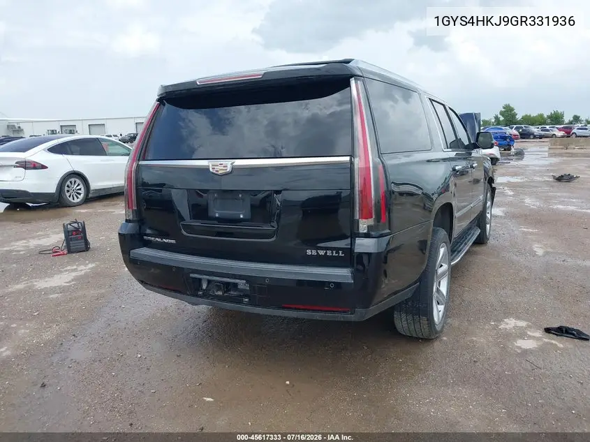 2016 Cadillac Escalade Esv Luxury Collection VIN: 1GYS4HKJ9GR331936 Lot: 45617333