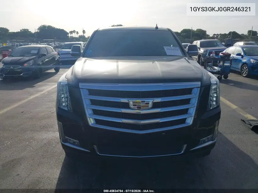 2016 Cadillac Escalade Esv Standard VIN: 1GYS3GKJ0GR246321 Lot: 45634784