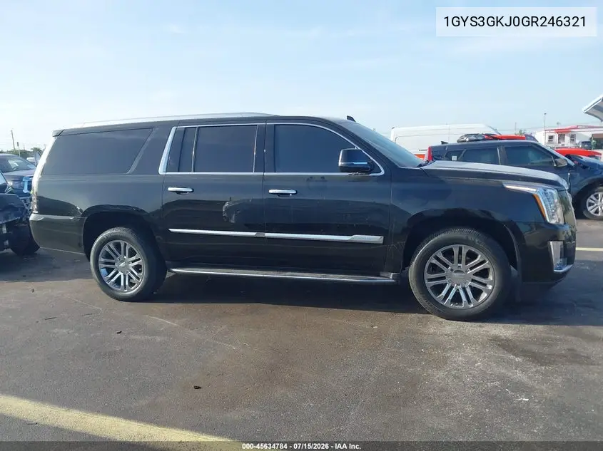 2016 Cadillac Escalade Esv Standard VIN: 1GYS3GKJ0GR246321 Lot: 45634784