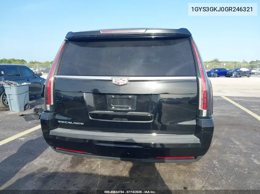 2016 Cadillac Escalade Esv Standard VIN: 1GYS3GKJ0GR246321 Lot: 45634784